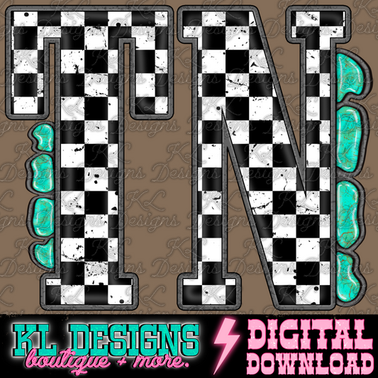 Checkered Jewel State TN | Digital Download