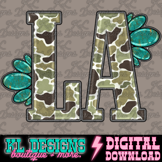 Camo Jewel State LA | Digital Download