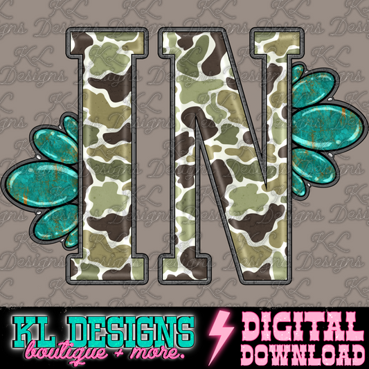 Camo Jewel State IN | Digital Download