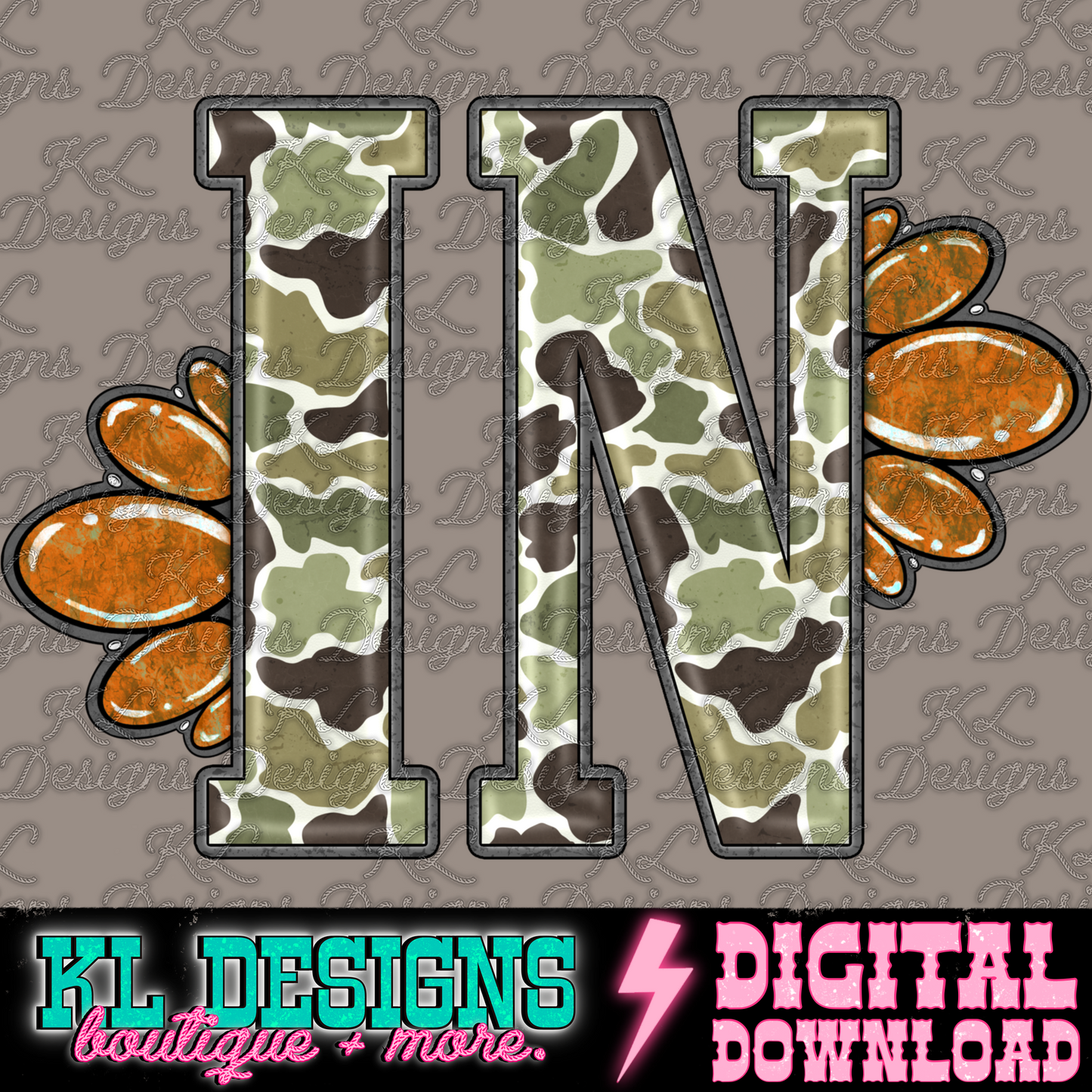 Camo Jewel State IN | Digital Download