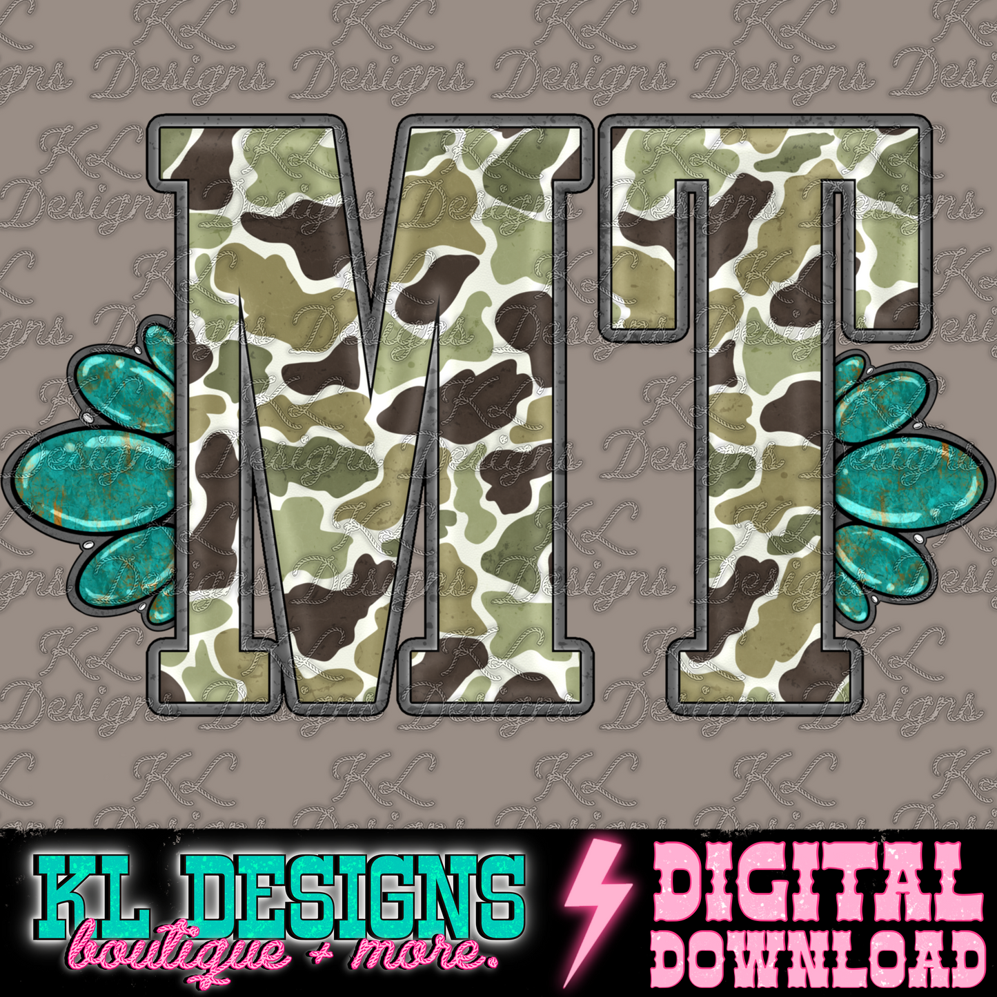 Camo Jewel State MT | Digital Download