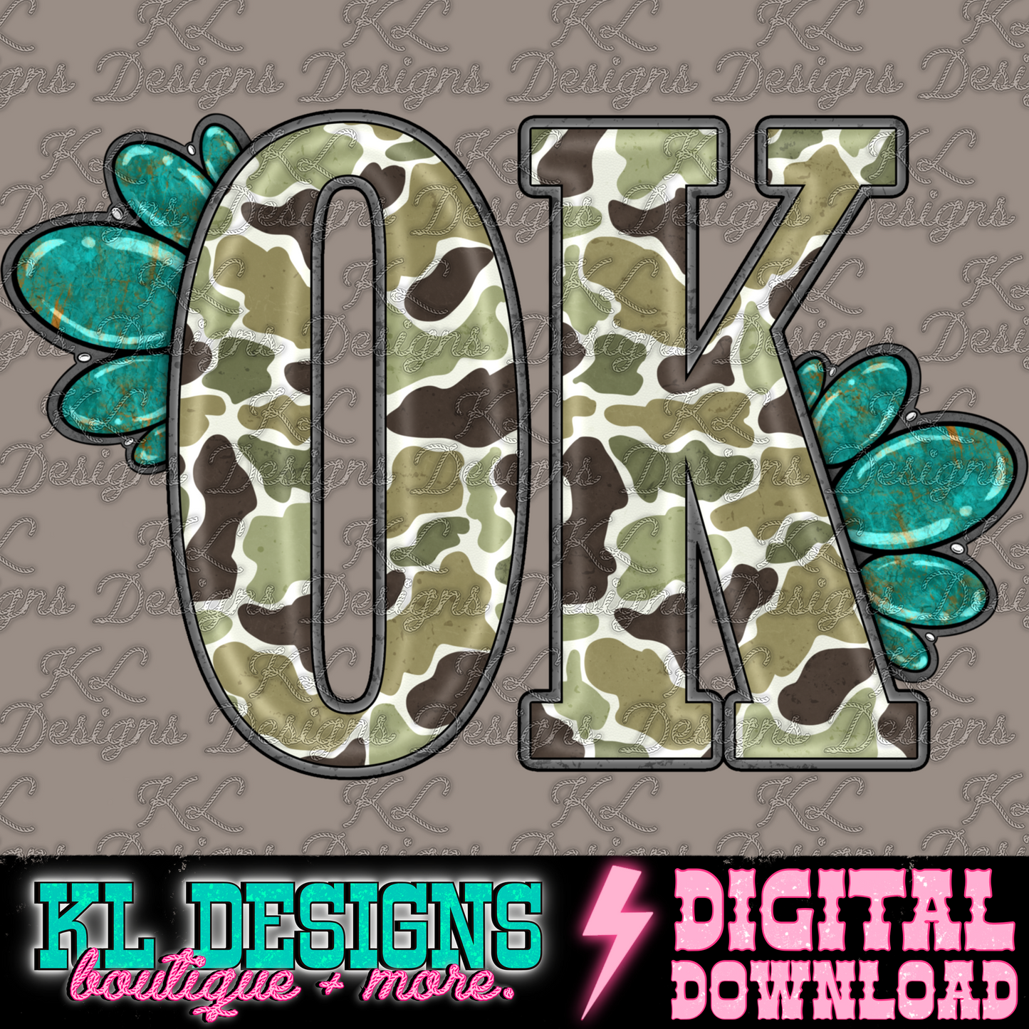Camo Jewel State OK | Digital Download