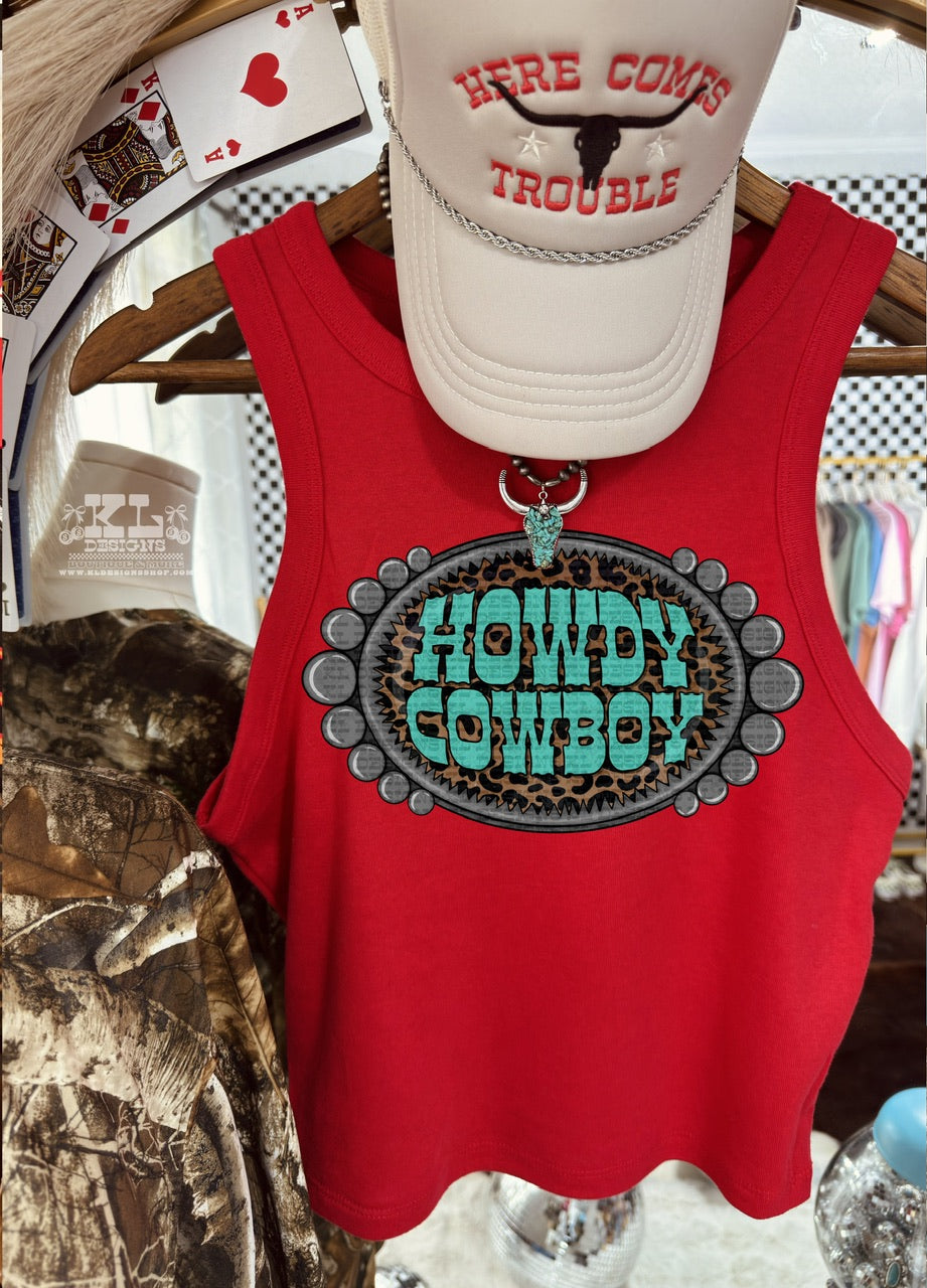 Howdy Cowboy Leopard Jewel Blue | Digital Download