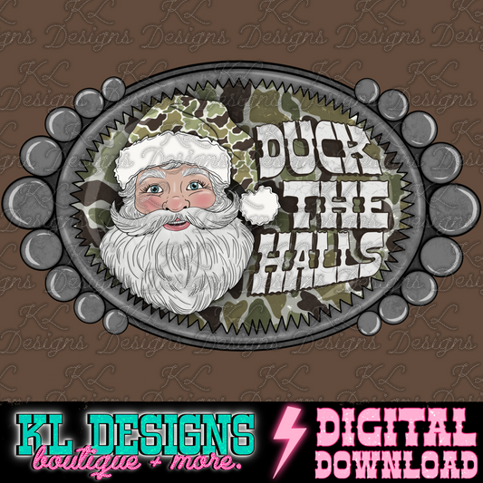 Duck The Halls Camo Santa Jewel | Digital Download