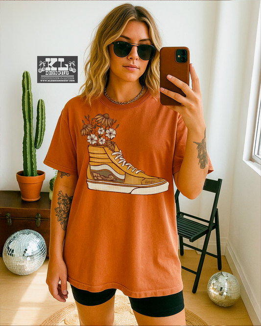 Floral Edgy Western Shoe