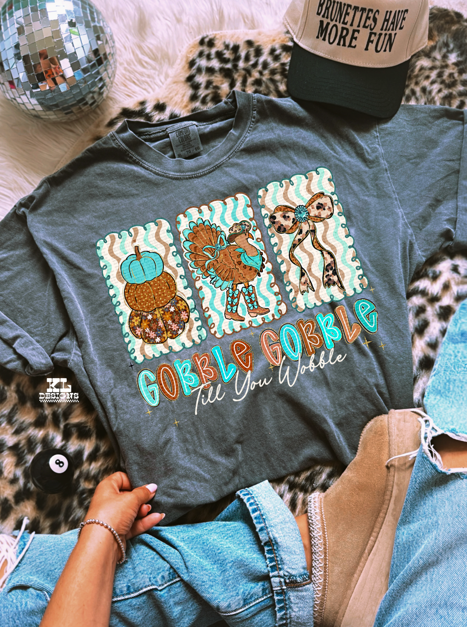 Turquoise Gobble Til You Wobble