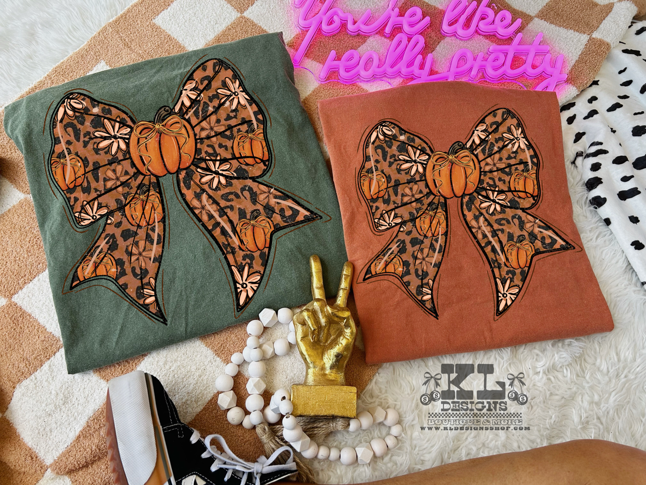 Leopard Pumpkin Bow