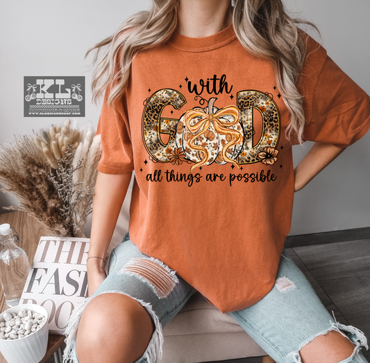 With God All Things Are Possible Pumpkin