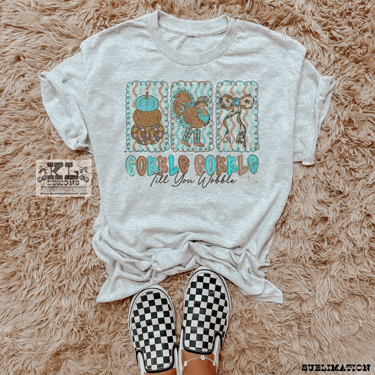 Turquoise Gobble Til You Wobble