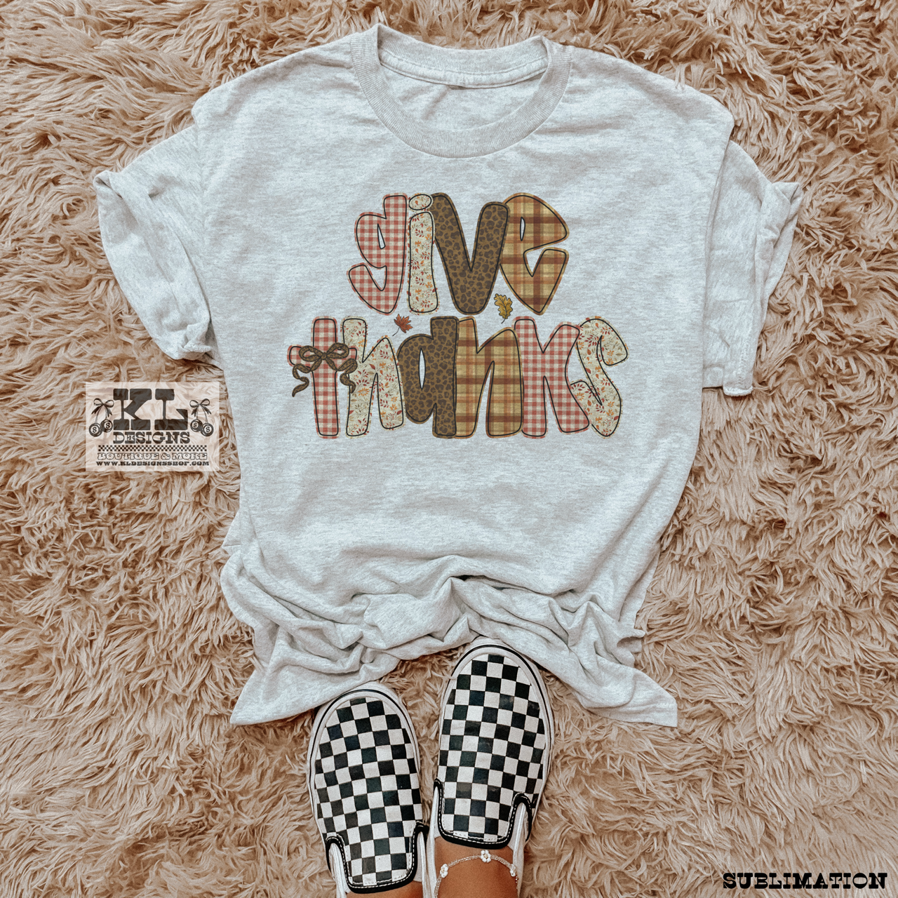 Faux Patchwork Give Thanks