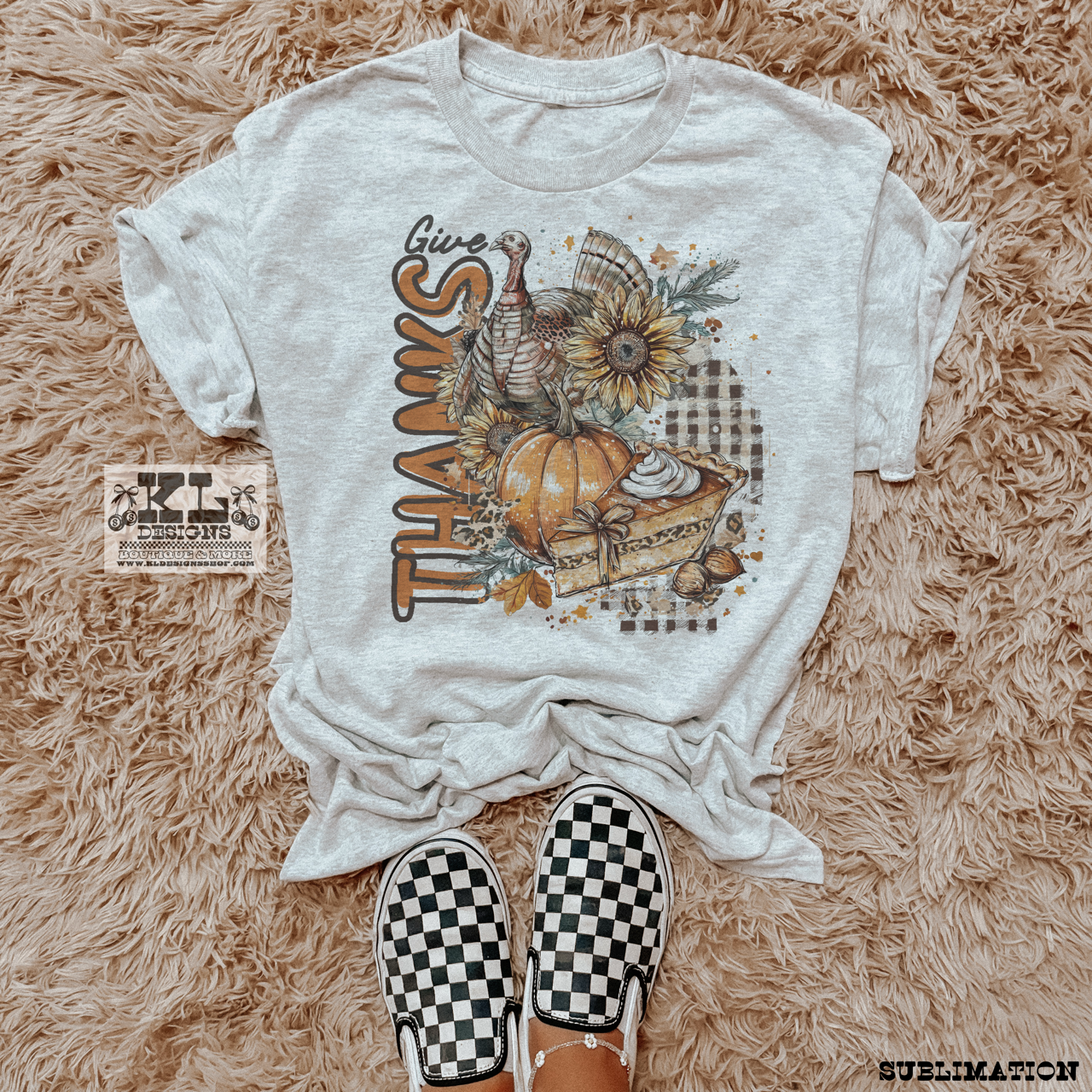 Give Thanks Sunflower Turkey Collage