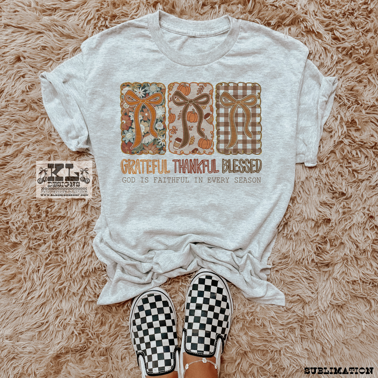 Grateful Thankful Blessed Bows