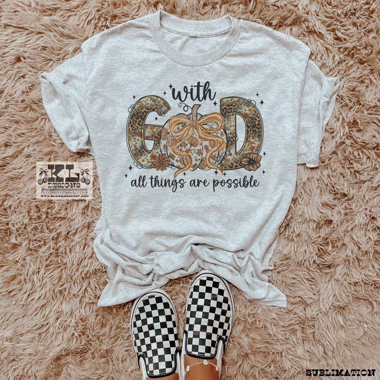 With God All Things Are Possible Pumpkin