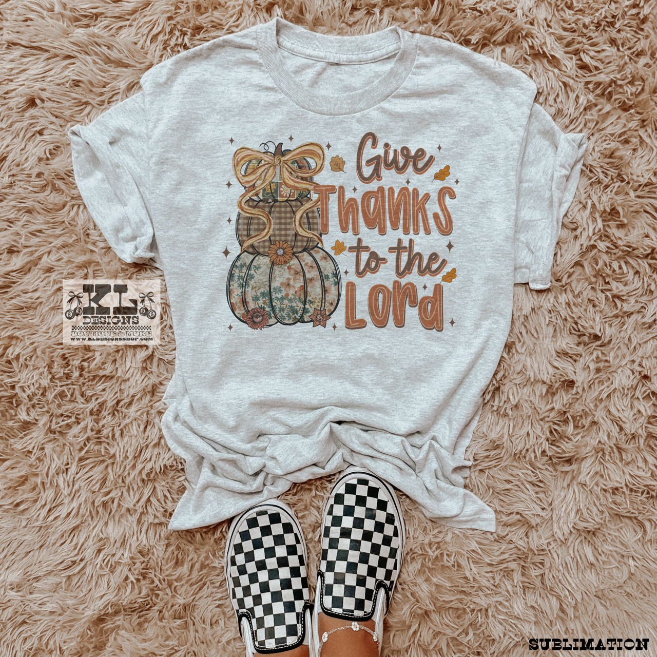 Give Thanks To The Lord Pumpkin Stack