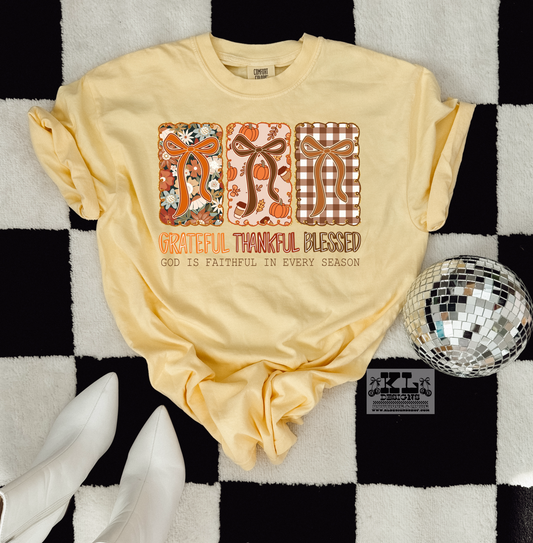 Grateful Thankful Blessed Bows