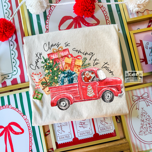 Vintage To Town Santa Truck