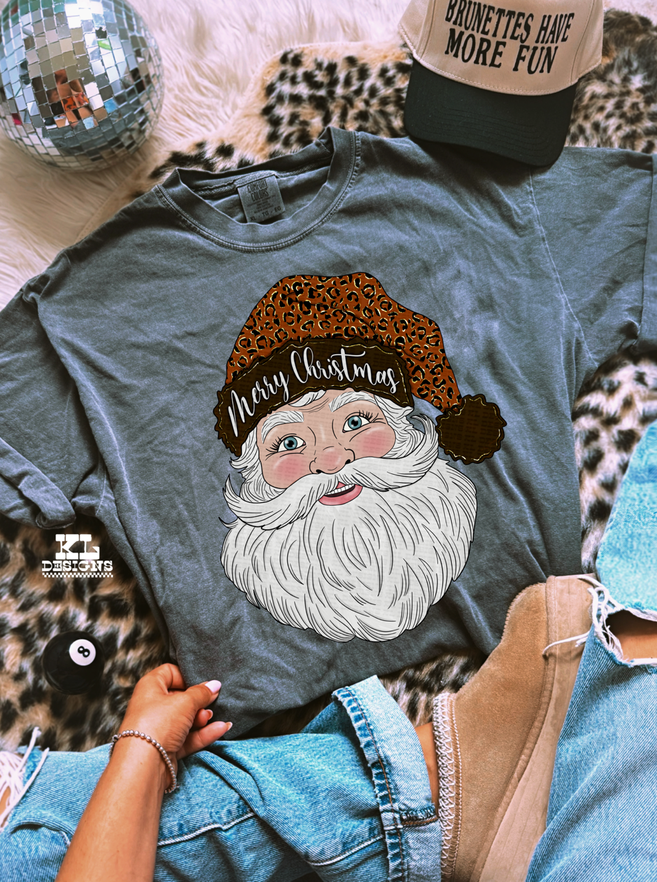 Merry Christmas Leopard Santa