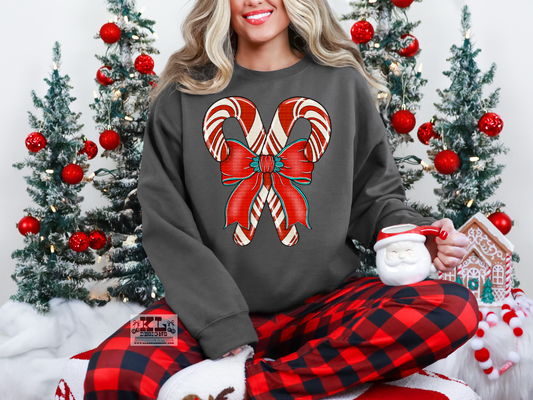 Red Ribbon Candy Canes