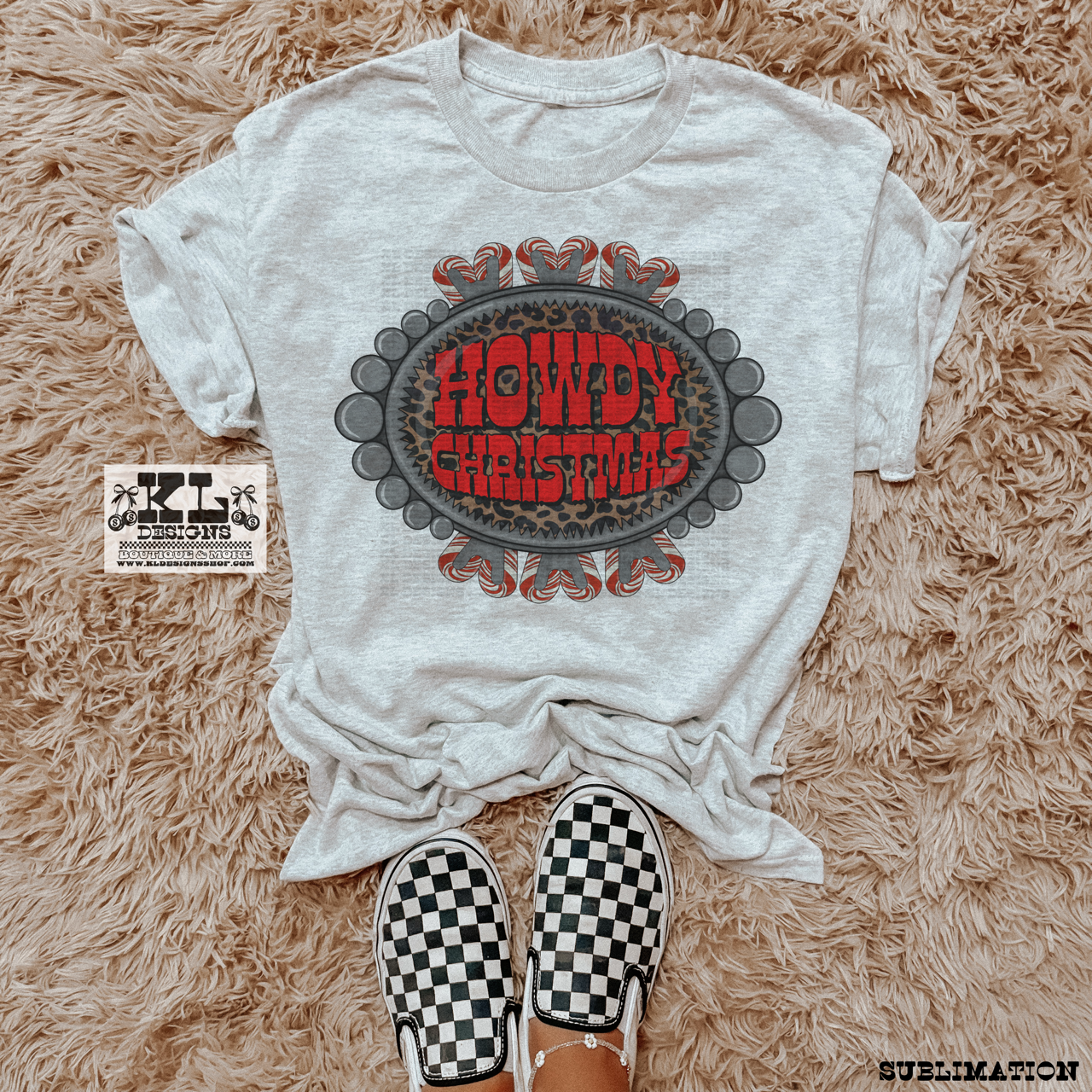 Howdy Christmas Candy Cane Jewel