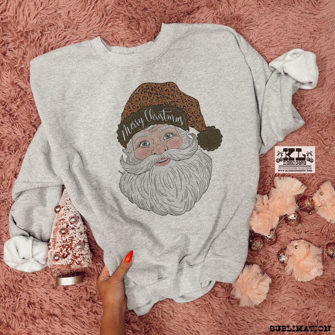 Merry Christmas Leopard Santa