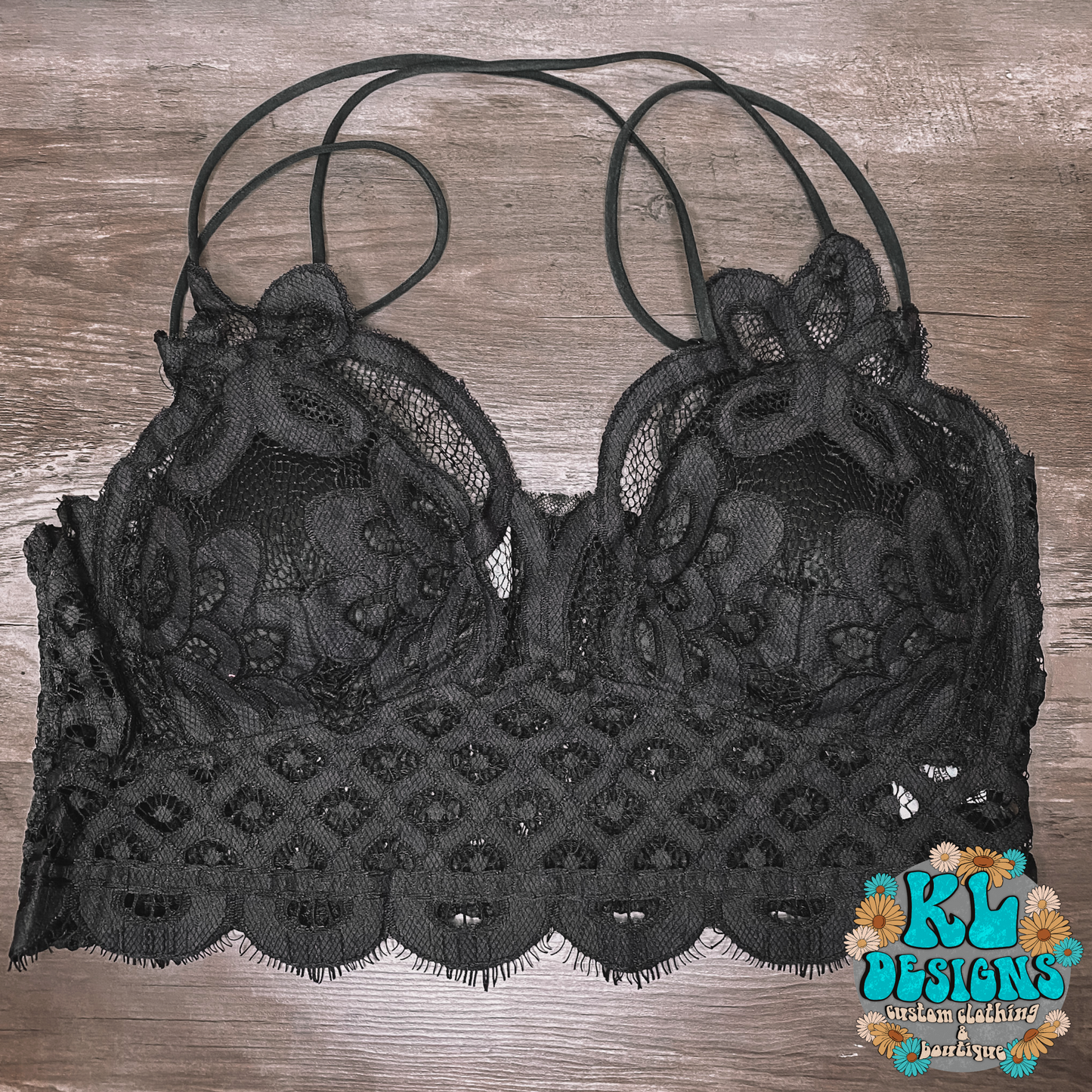 Charcoal Lace Bralette (RTS)