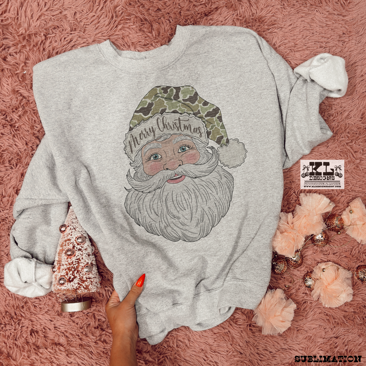 Merry Christmas Duck Camo Santa