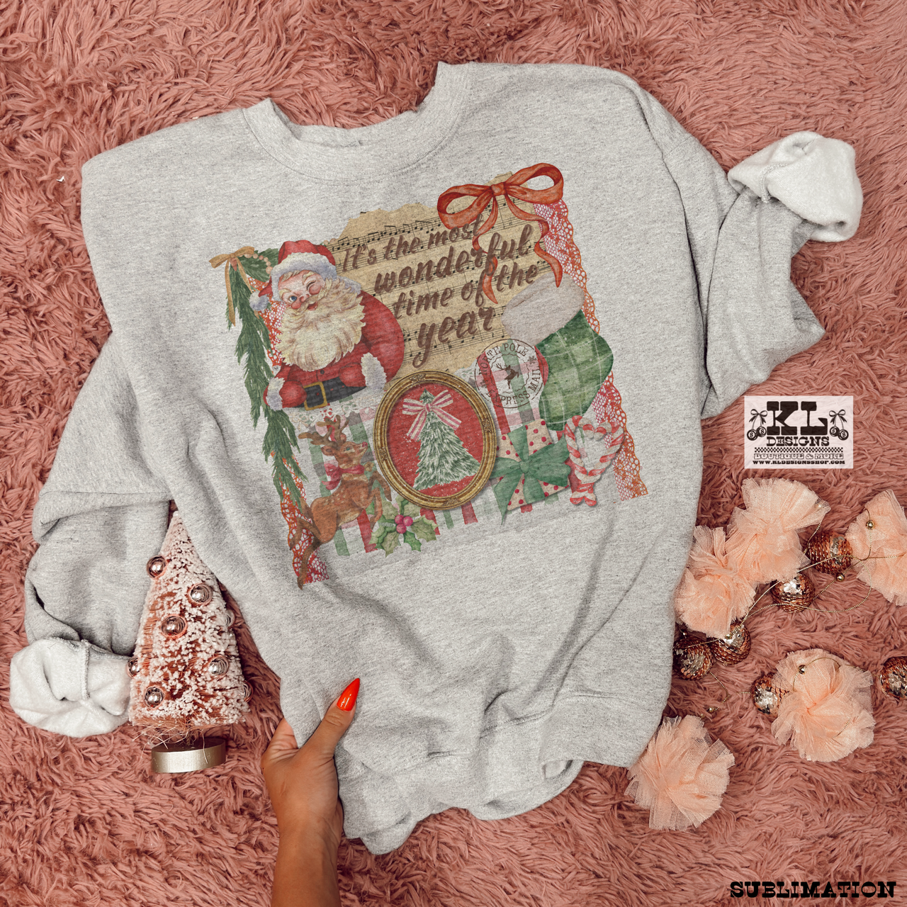 Vintage Christmas Time Of Year Collage