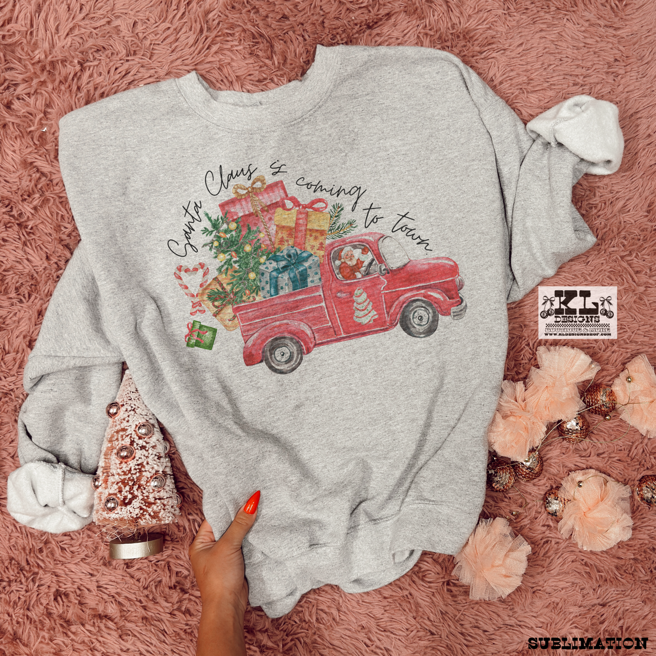 Vintage To Town Santa Truck