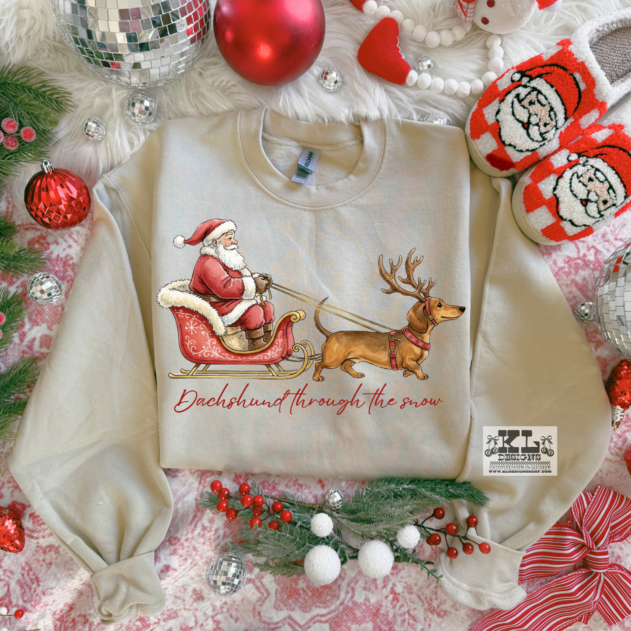 Dachshund Through Snow Sled Vintage