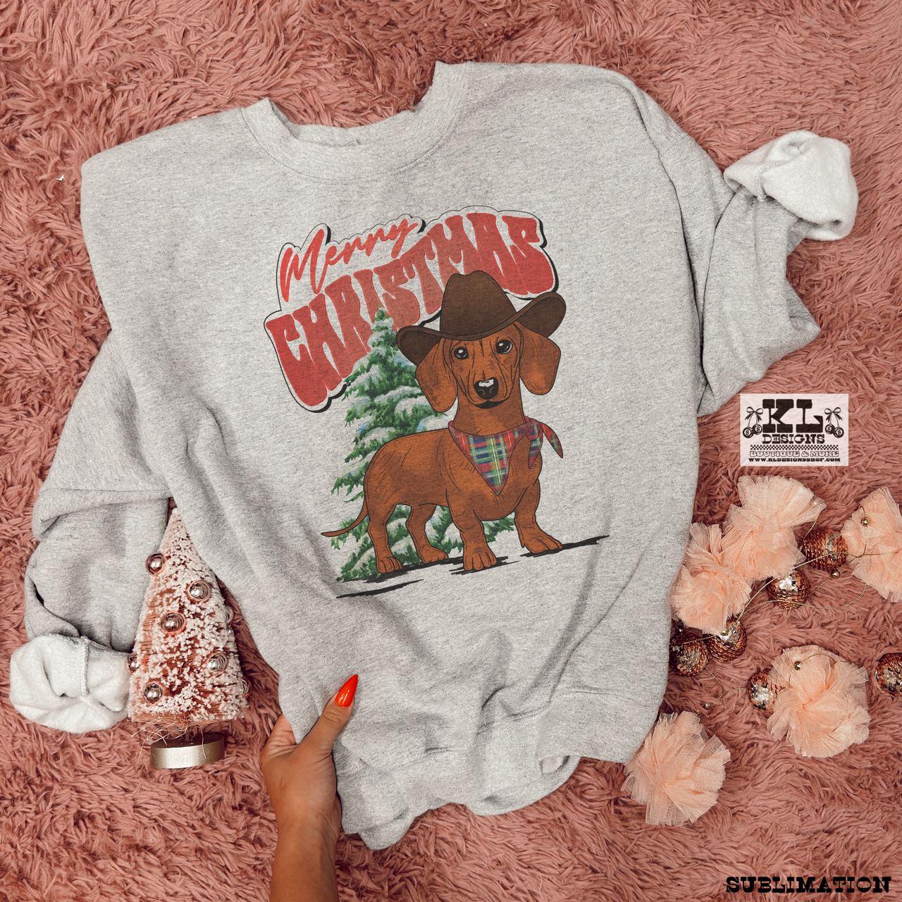 Merry Christmas Cowboy Dachshund