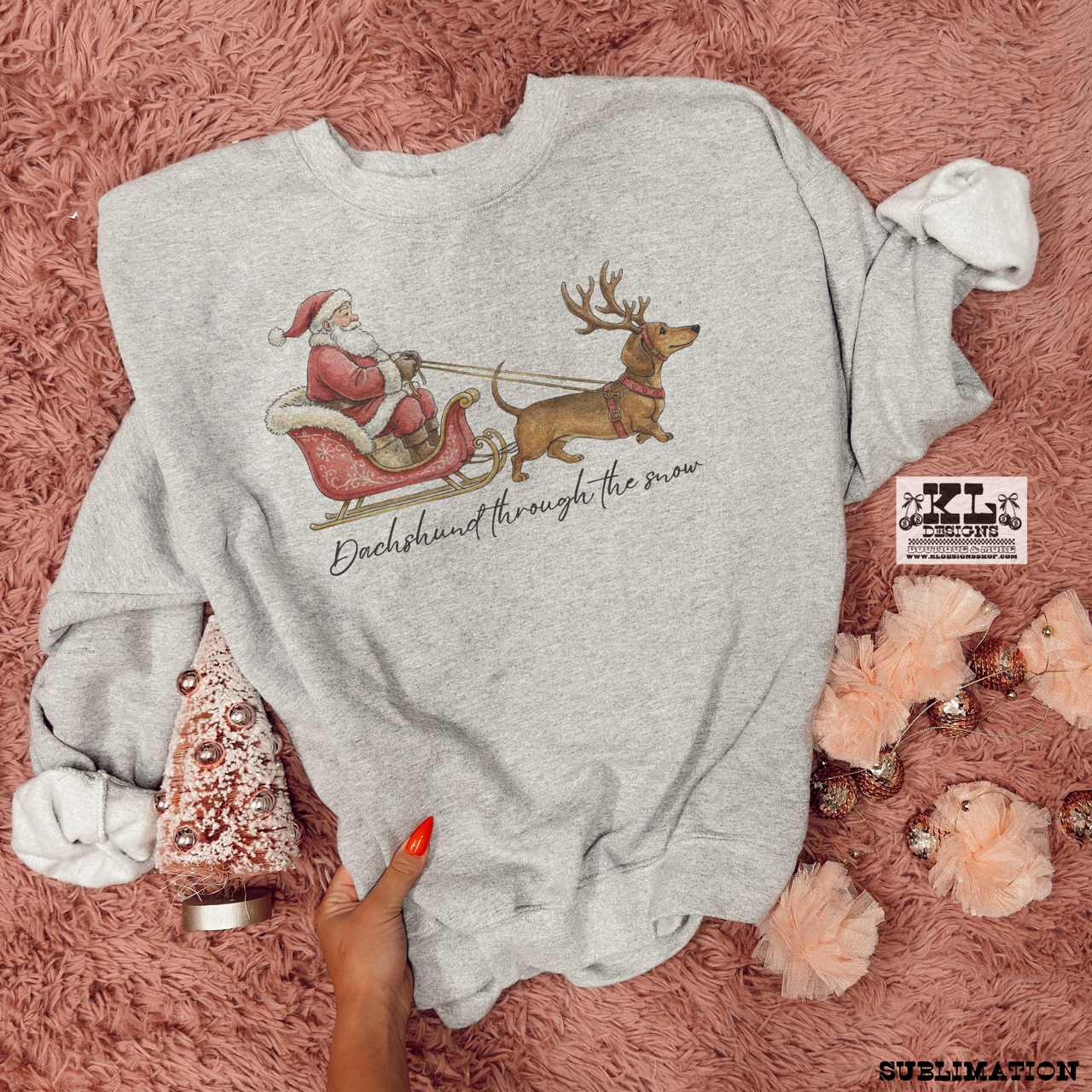 Dachshund Through Snow Sled Vintage