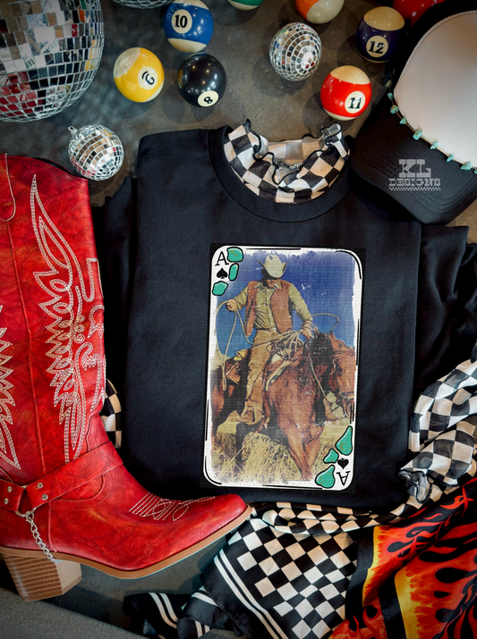 Vintage Ropin’ Cowboy Card
