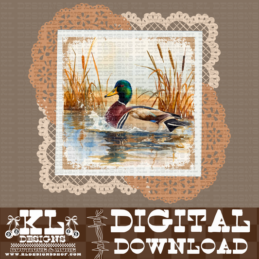 Retro Duck & Lace Photo | Digital Download