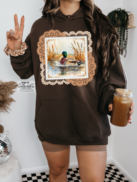 Vintage Lace Mallard Portrait