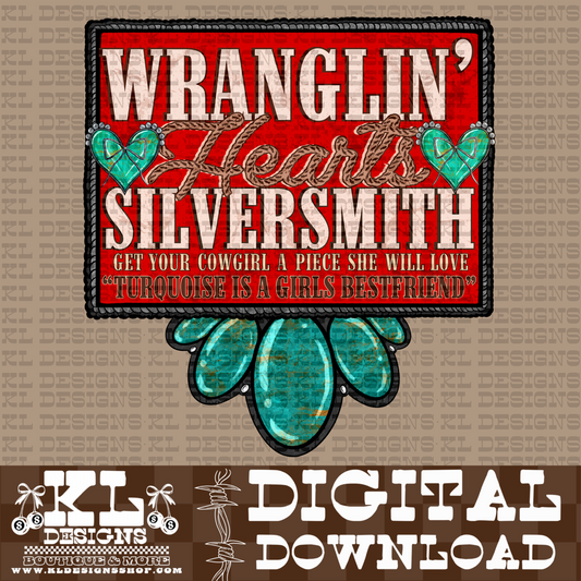 Hearts Silversmith Valentines Red | Digital Download