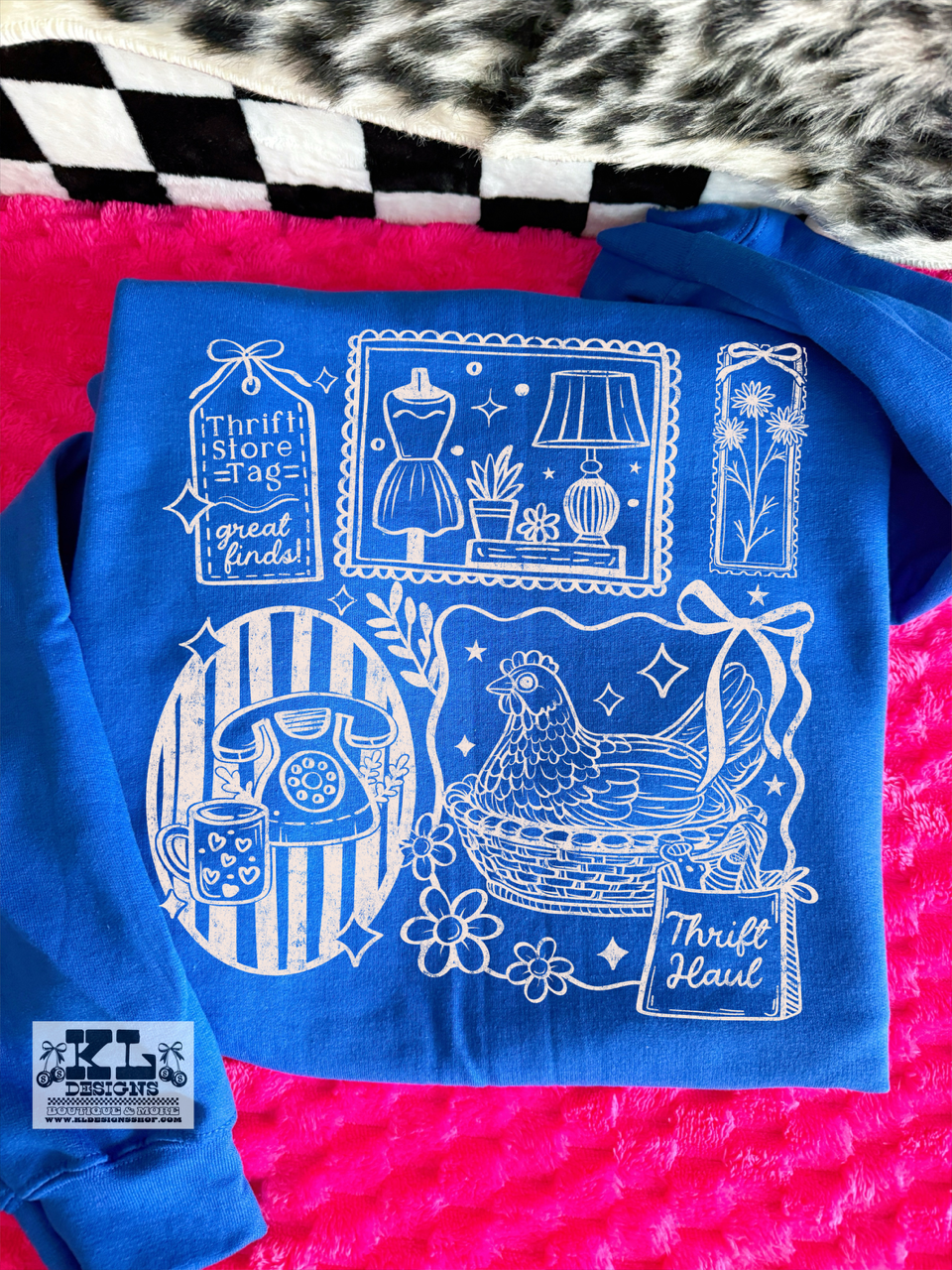 Thrift Haul Doodle Collage