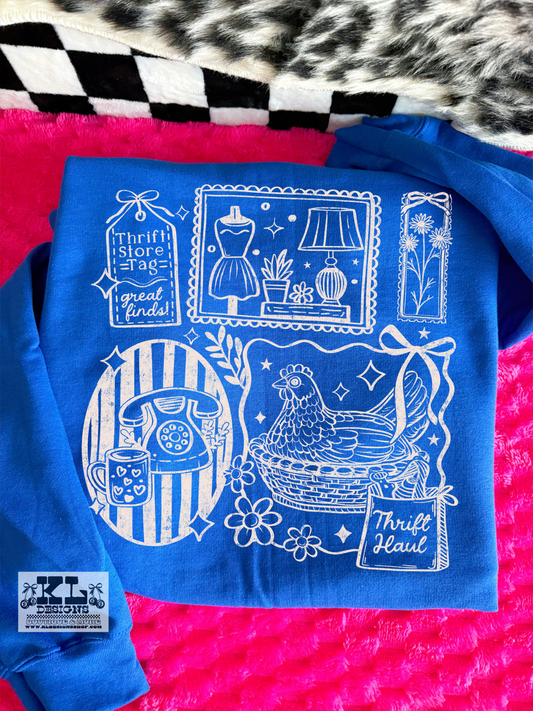 Thrift Haul Doodle Collage