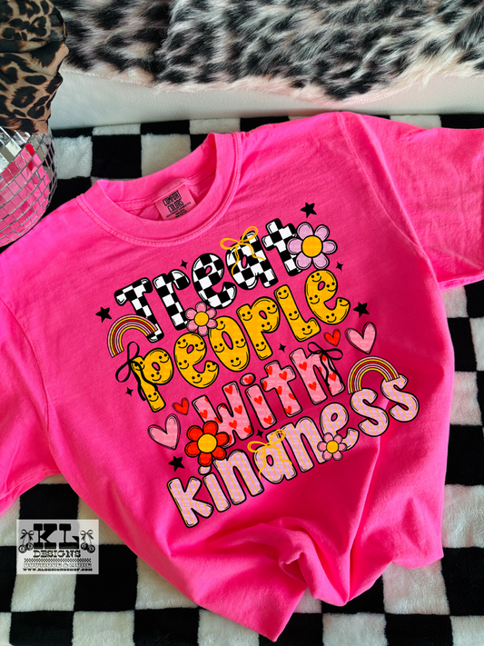 Treat People With Kindness Girly Checkered