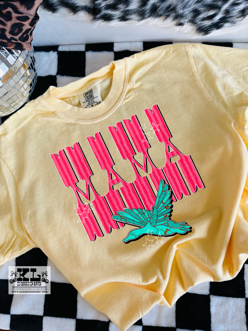 Pink Striped Turquoise Duck Mama