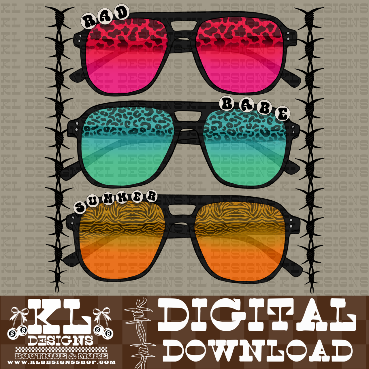 Rad Babe Summer Shades | Digital Download