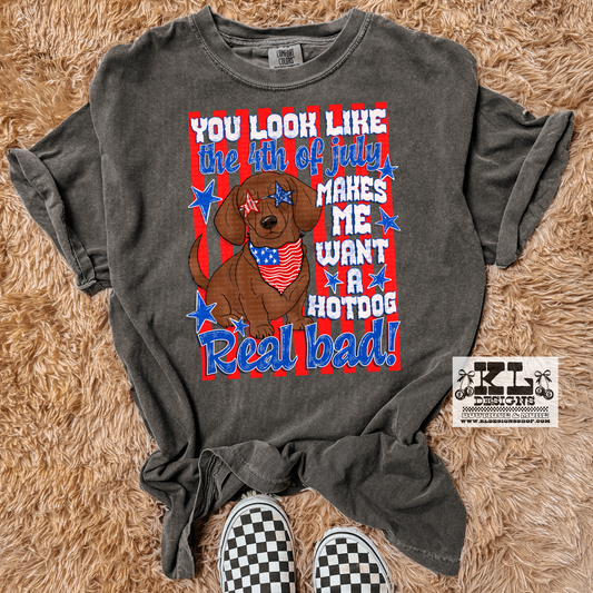 Patriotic Stripe Dachshund