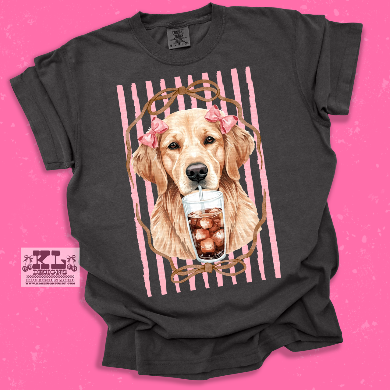 Girly Golden Bows Ice Coffee