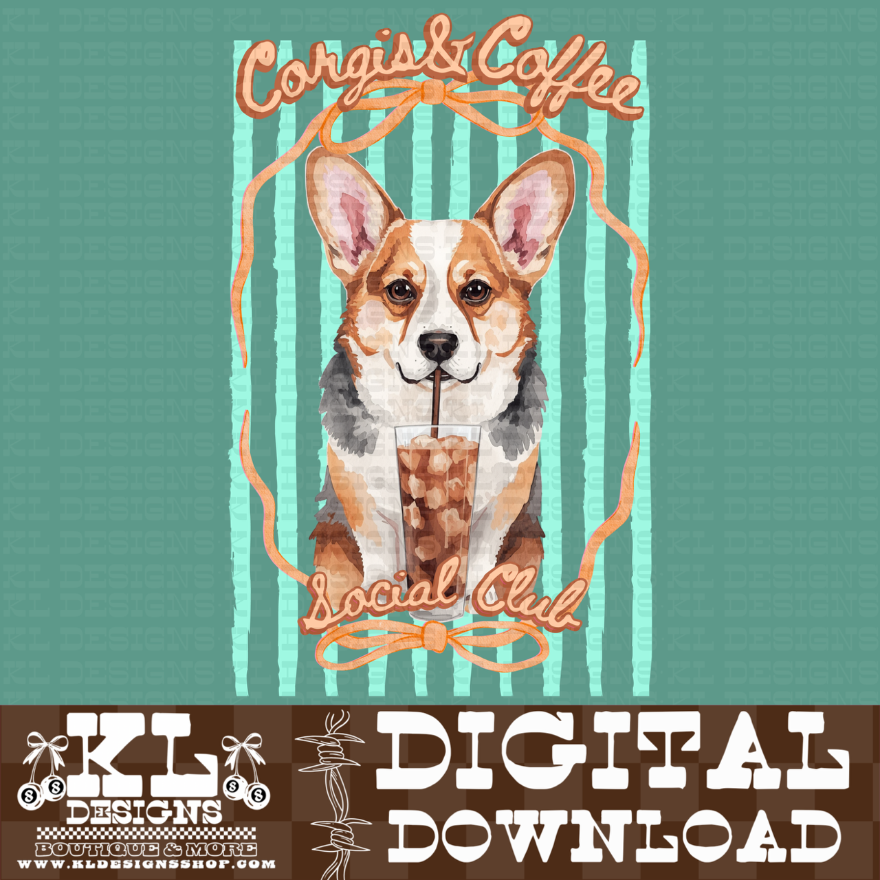 Corgis & Coffee Social Club | Digital Download
