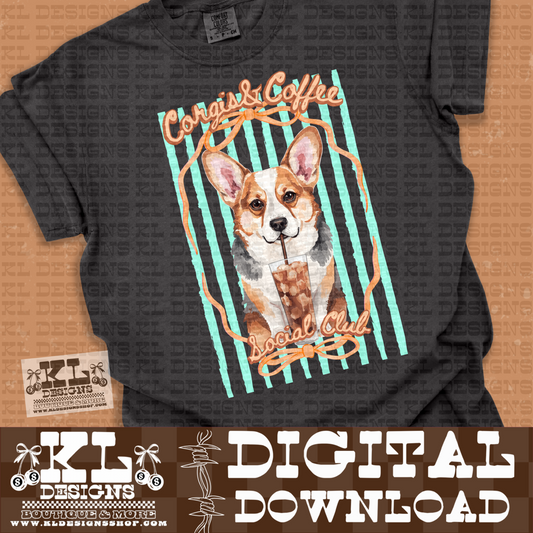 Corgis & Coffee Social Club | Digital Download