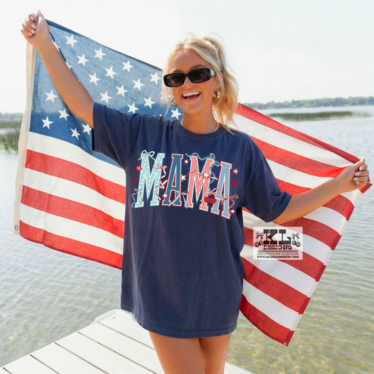 Mama Girly Bows Patriotic