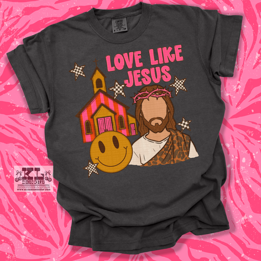 Love like Jesus Retro Girly Smile