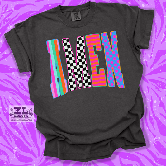 Retro Colorful Amen