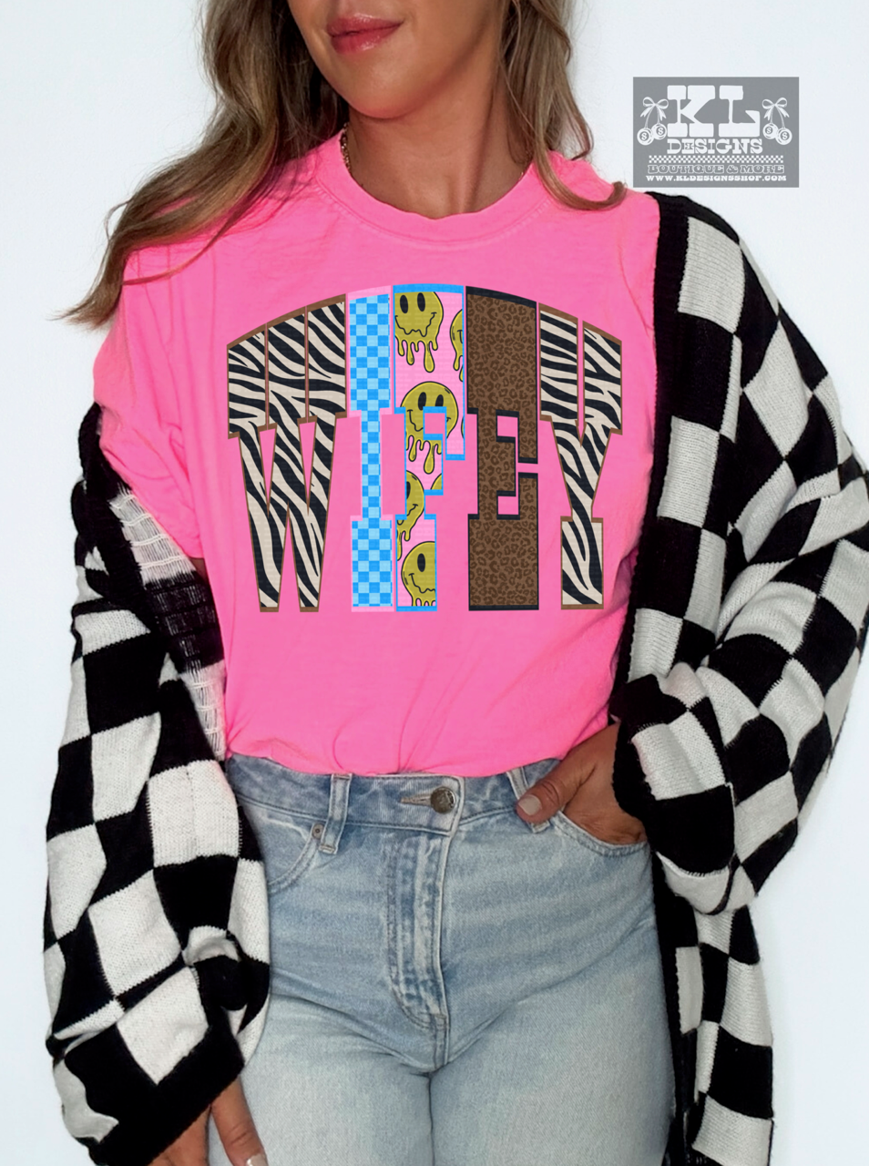 Zebra & Retro Pattern Wifey
