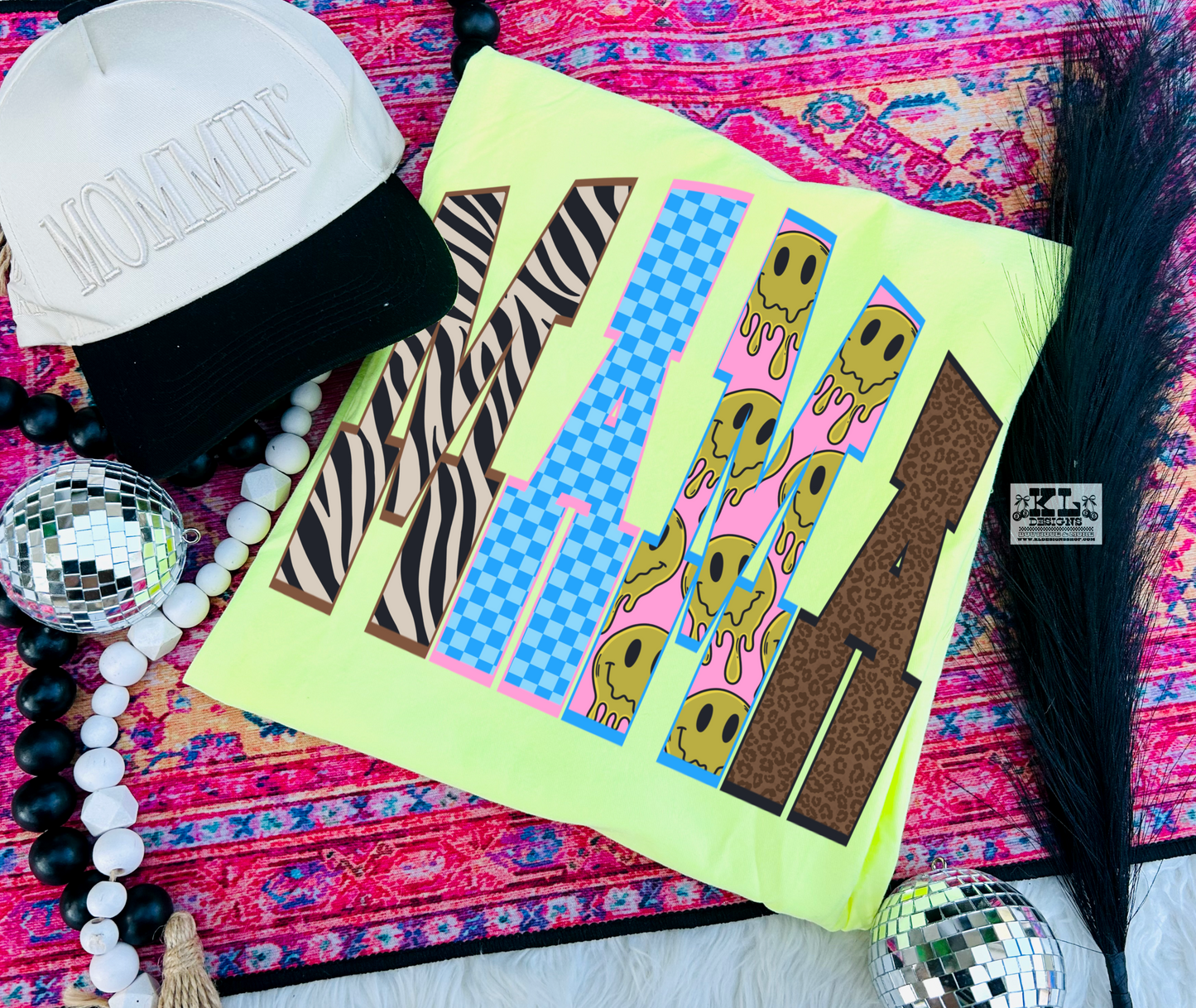 Zebra & Retro Pattern Mama
