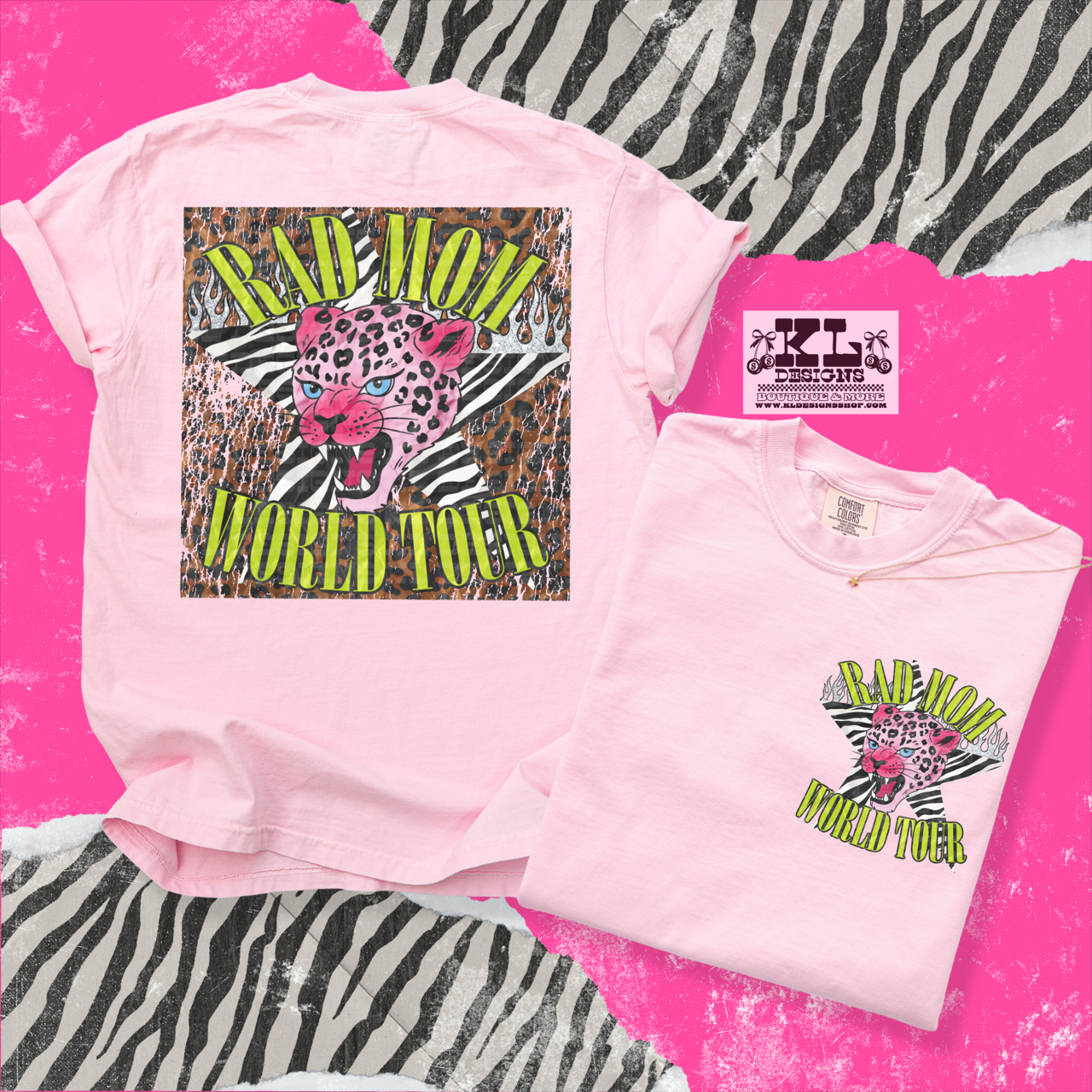 Leopard Rad Mom World Tour  - Front & Back